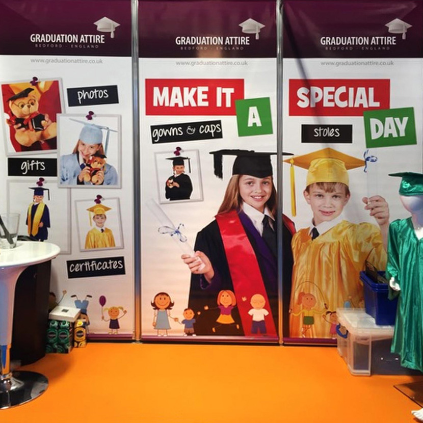 Graduation Attire Childcare Expo 2016 Display Backdrop